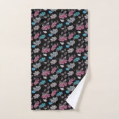 Motif de fleurs et de papillons (Serviette à main)