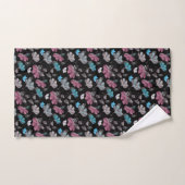 Motif de fleurs et de papillons (Serviette à main)