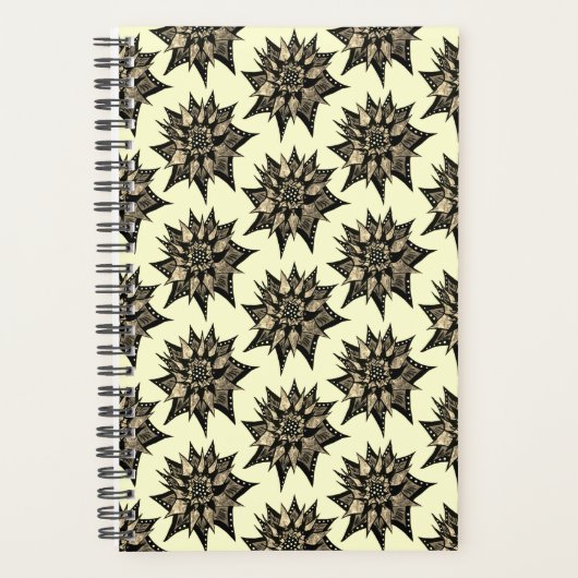 Motif de fleurs florales gothiques Sepia Spirit (Devant)