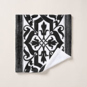 Motif de fleurs gothiques noires (Gant de toilette)