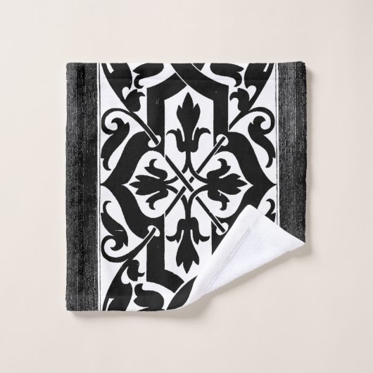Motif de fleurs gothiques noires (Gant de toilette)