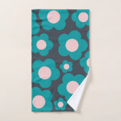 Motif de fleurs hippie rose pâle (Serviette à main)