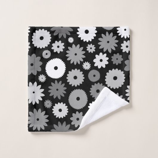 Motif de fleurs monochromes (Gant de toilette)