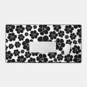 Motif de fleurs - noir et blanc (Clavier et souris)