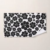 Motif de fleurs - noir et blanc (Serviette à main)