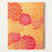 Motif De Fleurs, Orange Dahlia, Votre Nom (Dos)
