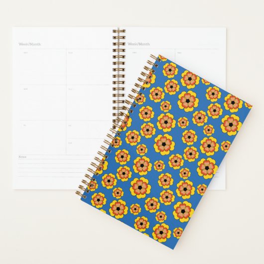 Motif de fleurs orange jaune (Devant avec enveloppe)
