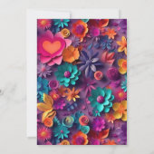 Motif de fleurs printanières colorées Merci (Dos)