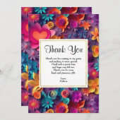 Motif de fleurs printanières colorées Merci (Devant / Derrière)