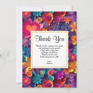 Motif de fleurs printanières colorées Merci