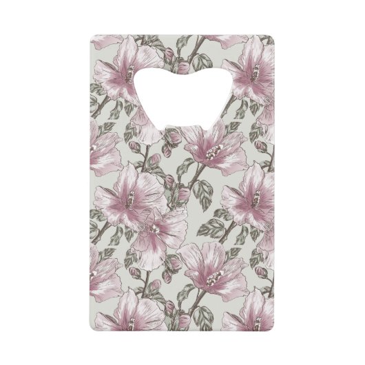 Motif de fleurs rose amorti de ketmie (Devant)