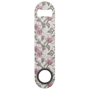 Motif de fleurs rose amorti de ketmie