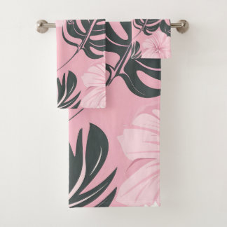 Motif de fleurs rose tropicale