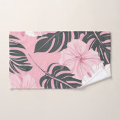 Motif de fleurs rose tropicale (Serviette à main)