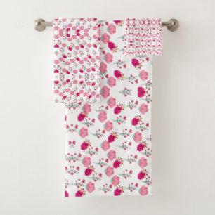 Motif de fleurs roses