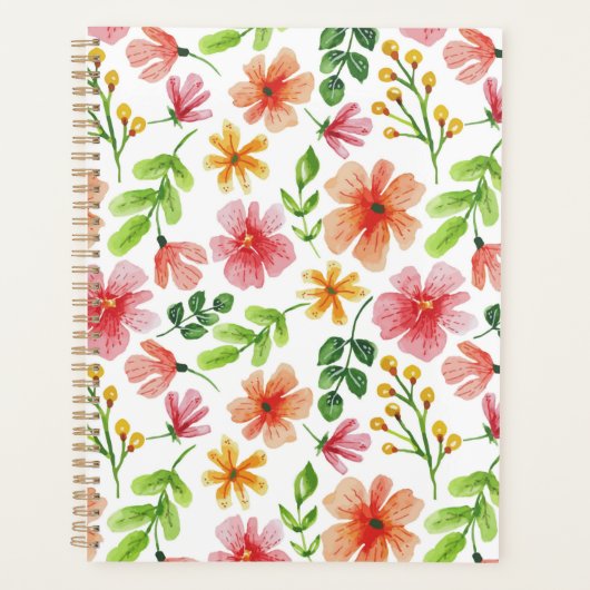 Motif de fleurs roses à l'aquarelle (Devant)