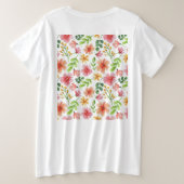 Motif de fleurs roses à l'aquarelle (Design dos)
