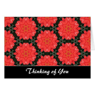 Motif de fleurs rouges - Pensez à vous