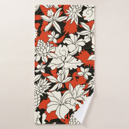 Motif de fleurs tropicales (Serviette de bain)