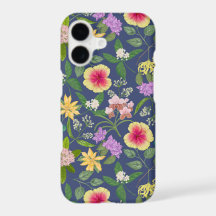 Motif de fleurs tropicales colorées à la main