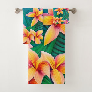 Motif de fleurs tropicales hawaïennes
