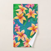 Motif de fleurs tropicales hawaïennes (Serviette à main)