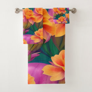 Motif de fleurs tropicales hawaïennes