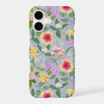 Motif de fleurs tropicales illustrées colorées