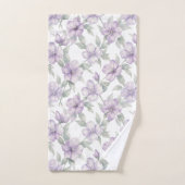 Motif de fleurs violettes à l'aquarelle (Serviette à main)