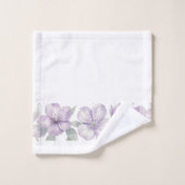 Motif de fleurs violettes à l'aquarelle (Gant de toilette)