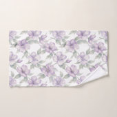 Motif de fleurs violettes à l'aquarelle (Serviette à main)
