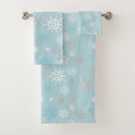 Motif de flocon de neige bleu hiver (En situation)