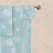 Motif de flocon de neige bleu hiver