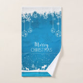 Motif de flocon de neige de Noël de vacances migno (Serviette à main)