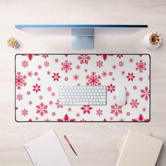 Motif de flocon de neige, Flammes de neige rouges, (Bureau 1)