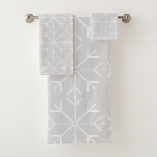 Motif de flocon de neige - gris et blanc (En situation)