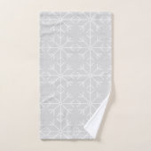 Motif de flocon de neige - gris et blanc (Serviette à main)