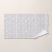 Motif de flocon de neige - gris et blanc (Serviette à main)