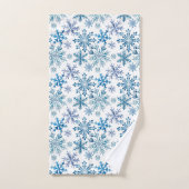 Motif de flocons de neige à l'aquarelle (Serviette à main)