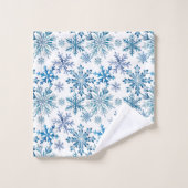 Motif de flocons de neige à l'aquarelle (Gant de toilette)