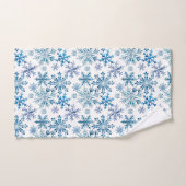 Motif de flocons de neige à l'aquarelle (Serviette à main)
