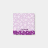 Motif de flocons de neige sur des Post-it violets (Devant)