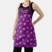 Motif de flocons de neige sur tablier violet (Insitu)