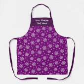 Motif de flocons de neige sur tablier violet (Recto)