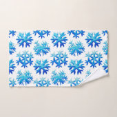 Motif de flocons d'eau bleu (Serviette à main)