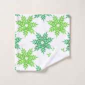 Motif de flocons d'eau vert (Gant de toilette)