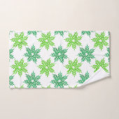 Motif de flocons d'eau vert (Serviette à main)