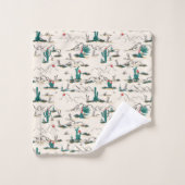 Motif de floraison de Succulents (Gant de toilette)