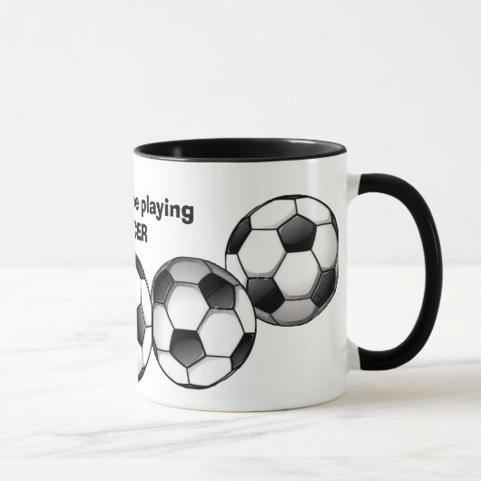Motif de football café Mug (Droite)