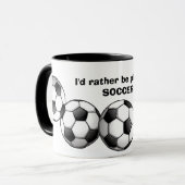 Motif de football café Mug (Devant gauche)